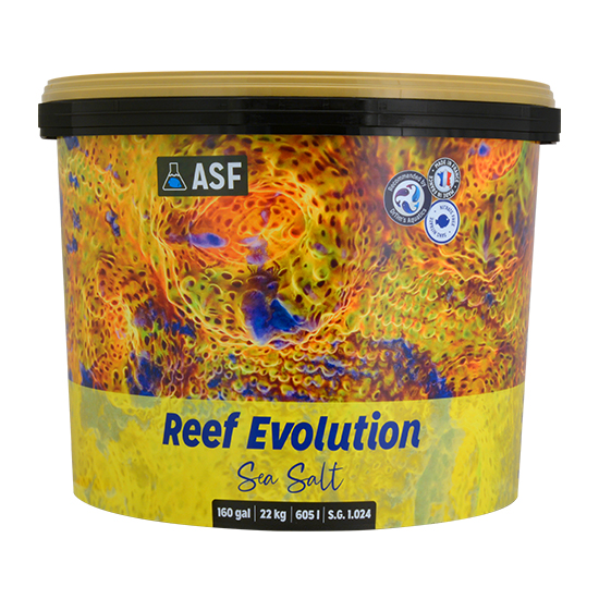 アクアリウムシステムズ リーフ・エボリューション シーソルト　Reef Evolution Sea Salt　605L バケツ（22Kg)【送料無料※一部地域除く】